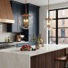 Delphi Pendant Lamp – Coarse Gold Finish with Clear Glass Shade