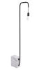 Lancia Black Floor Lamp with Marble Base