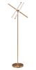 Garza Modern Brass LED Floor Lamp with Adjustable Heads