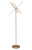 Garza Modern Brass LED Floor Lamp with Adjustable Heads