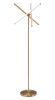 Garza Modern Brass LED Floor Lamp with Adjustable Heads