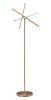 Garza Modern Brass LED Floor Lamp with Adjustable Heads