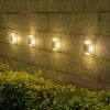 8-LED Solar Outdoor Wall Light for Garden & Courtyard | Solstice Home Lighting