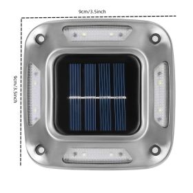 8-LED Solar Outdoor Wall Light for Garden & Courtyard | Solstice Home Lighting (Color: White Light, quantity: 1)