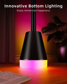 Smart RGB LED Corner Floor Lamp,172 LEDs Bright Standing Lamps for Living Room with APP and Remote (Base Material: Aluminum)
