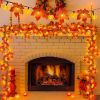 3-Pack 30FT Fall Maple Leaf Garland Lights – 60 LED Battery-Operated with Timer