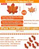 3-Pack 30FT Fall Maple Leaf Garland Lights – 60 LED Battery-Operated with Timer