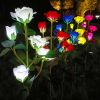 Solar Rose & Orchid Flower Lights – Waterproof LED Garden Landscape Lights