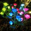 Solar Rose & Orchid Flower Lights – Waterproof LED Garden Landscape Lights