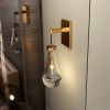 Wall Sconces Set of Two, Brass Modern Raindrop Glass Sconces Wall Lighting, Gold Wall Light Fixtures Indoor Wall Light