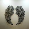 Carved Metal Angel Wings Wall Décor with Light – Illuminated Wall Art